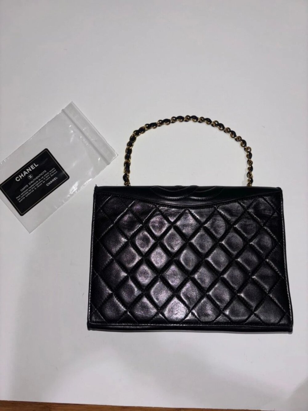 Chanel Lambskin Quilted Top Logo